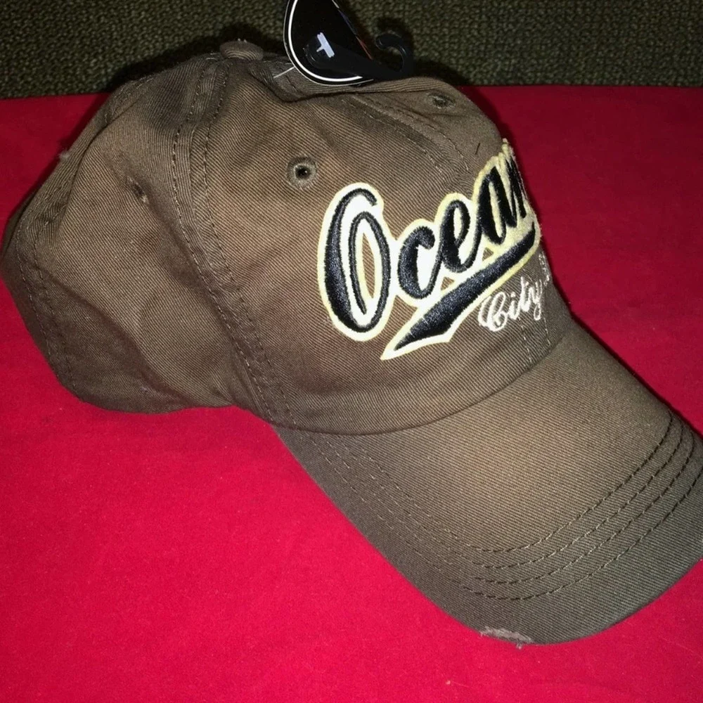 NEW! Brown Ocean City Ball Cap Hat Baseball Cap Vacation Unisex